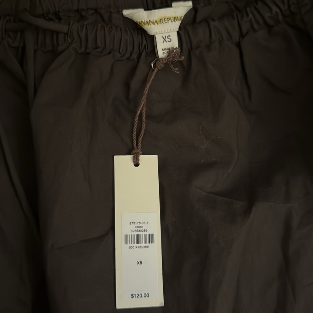 NEW!Banana Republic Brownstone Cotton Poplin Drawstring Maxi Skirt - Multiple🕰️ - Picture 4 of 8
